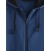 Men Mulit Pockets Thicken Loungewear Zip Down Jumpsuit Plain Hooded Pajamas