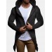 Men’s Fashion Hooded cardigan sweaters coat sweater Mid  long knitting Hoodies