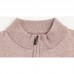 Mens Knitting Fashion Long Sleeve Half High Collar Casual Sweaters