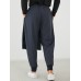 Mens Punk Patchwork Solid Drawstring Harem Pants