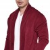 Mens Casual Mid Length Long Sleeve Loose Comfy Solid Color Cardigans