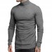 Mens Fashion Cotton High Collar Sweaters