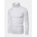 Men Solid Soft High Collar Bottoming Shirts