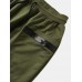 Mens Solid Color Casual Sports Drawstring Waist Jogger Pants